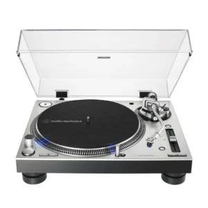 Audio-Technica-AT-LP140XPSVE-Silver-Pro-Direct-Drive-Turntable-Top-Front-